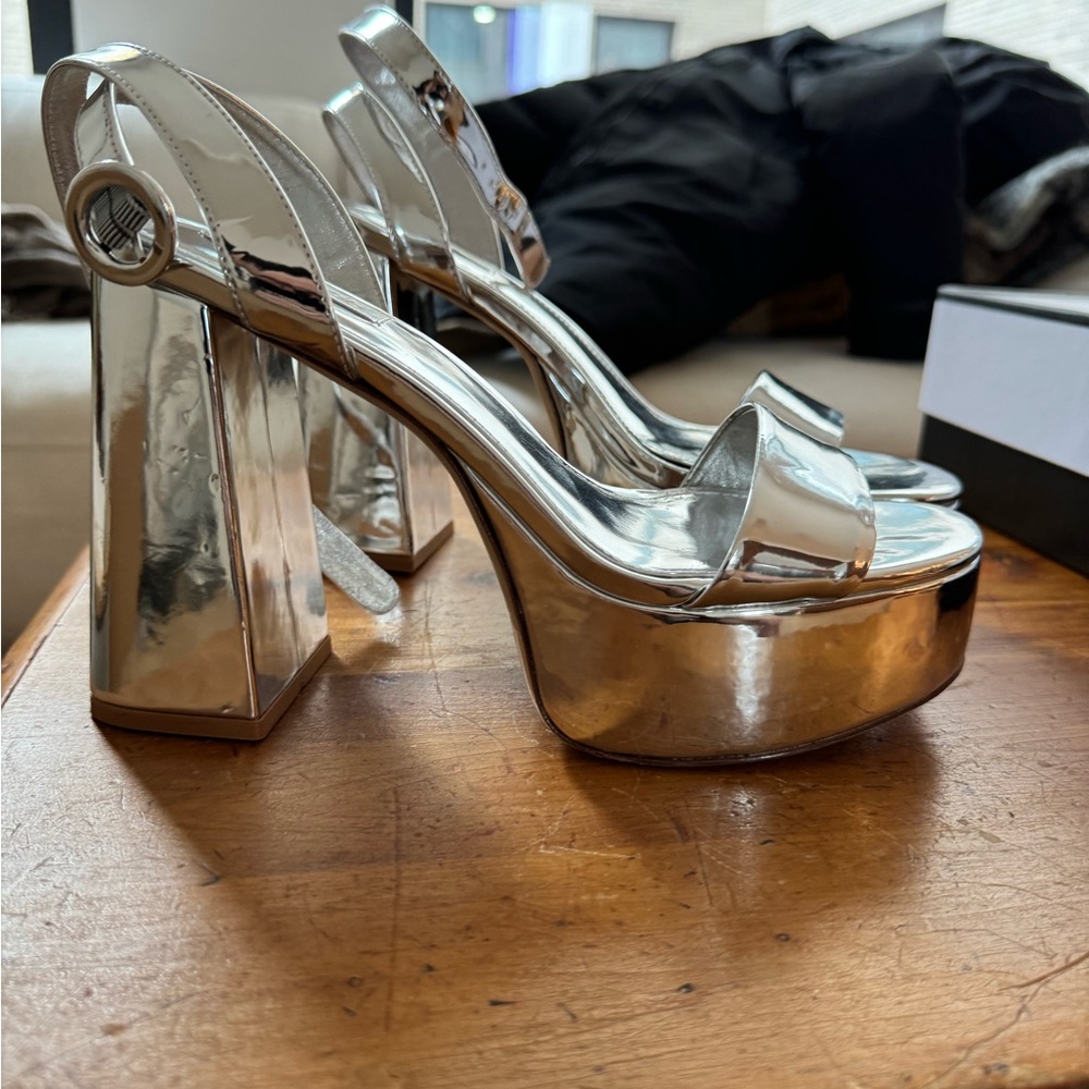Larroude silver platforms
